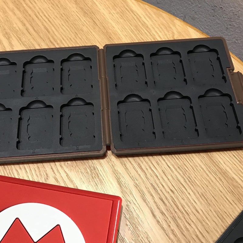doepeBAE Switch Game Card Case, Portable Hard Shell Storage with 12 Card Slots (Z Brown) - Image 3